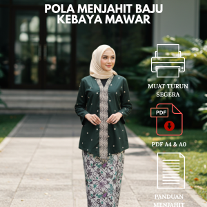 POLA MENJAHIT KEBAYA MAWAR (PDF)